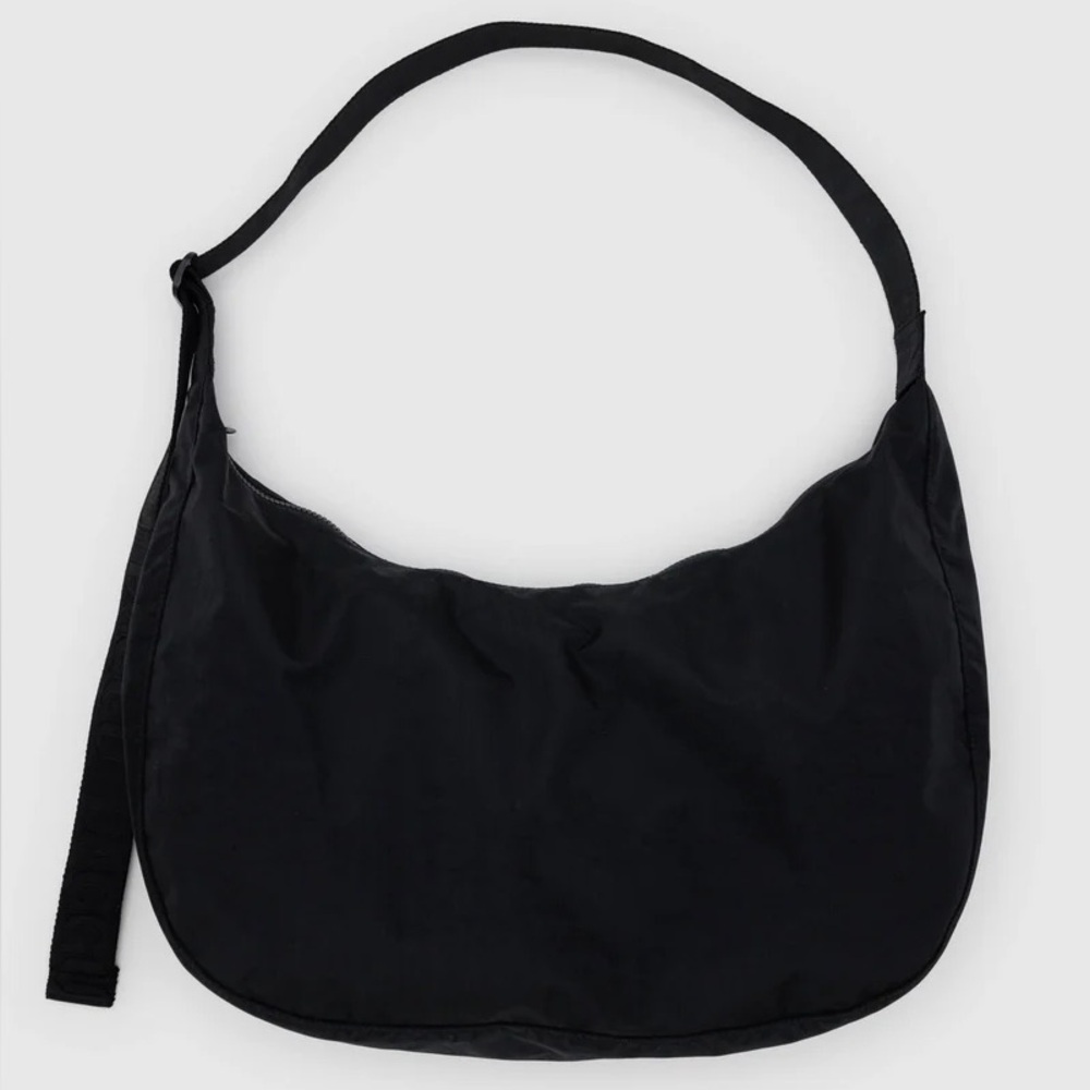 BAGGU Large Nylon Crescent Bag in Black